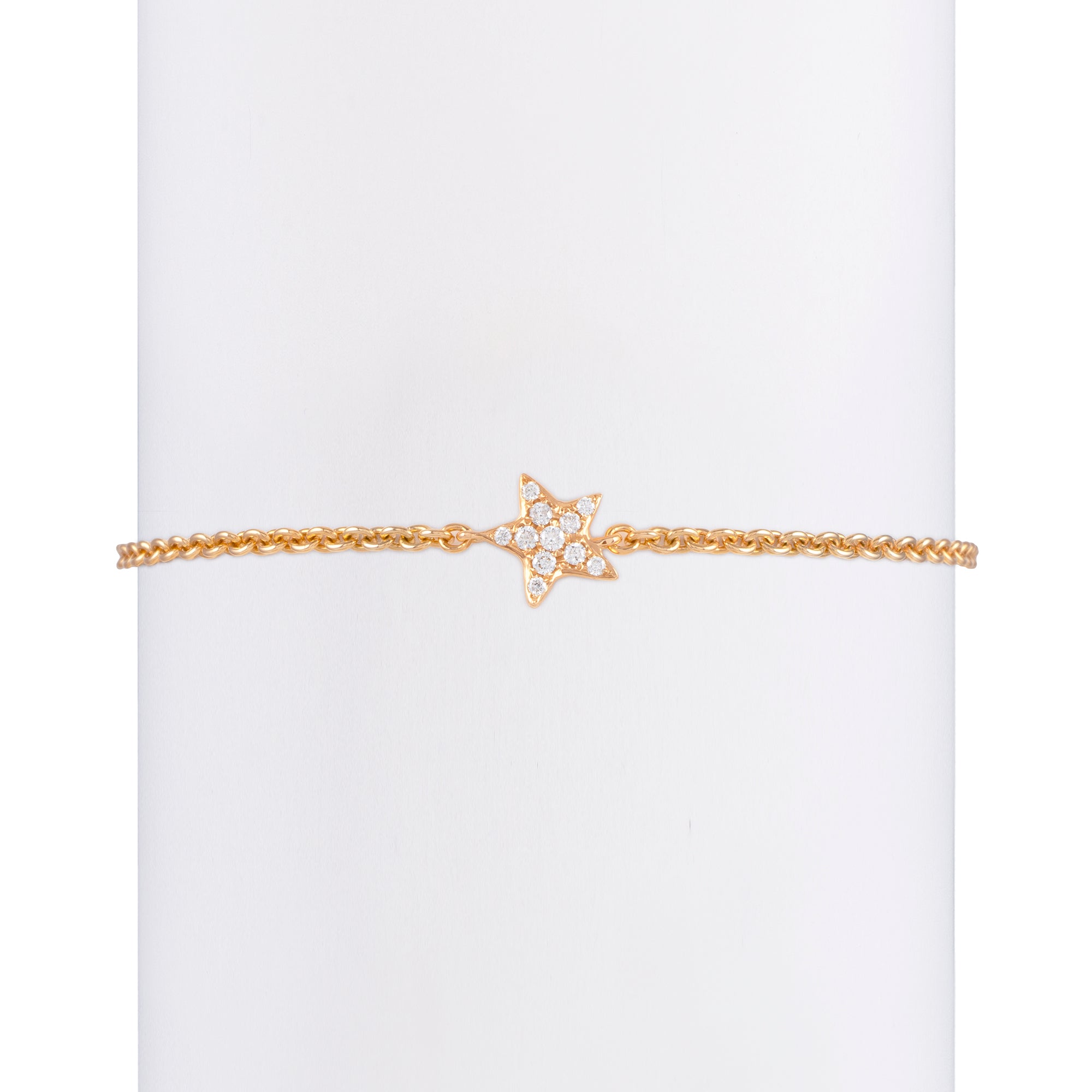 I AM A STAR GIRL children bracelet in pink gold and diamond
